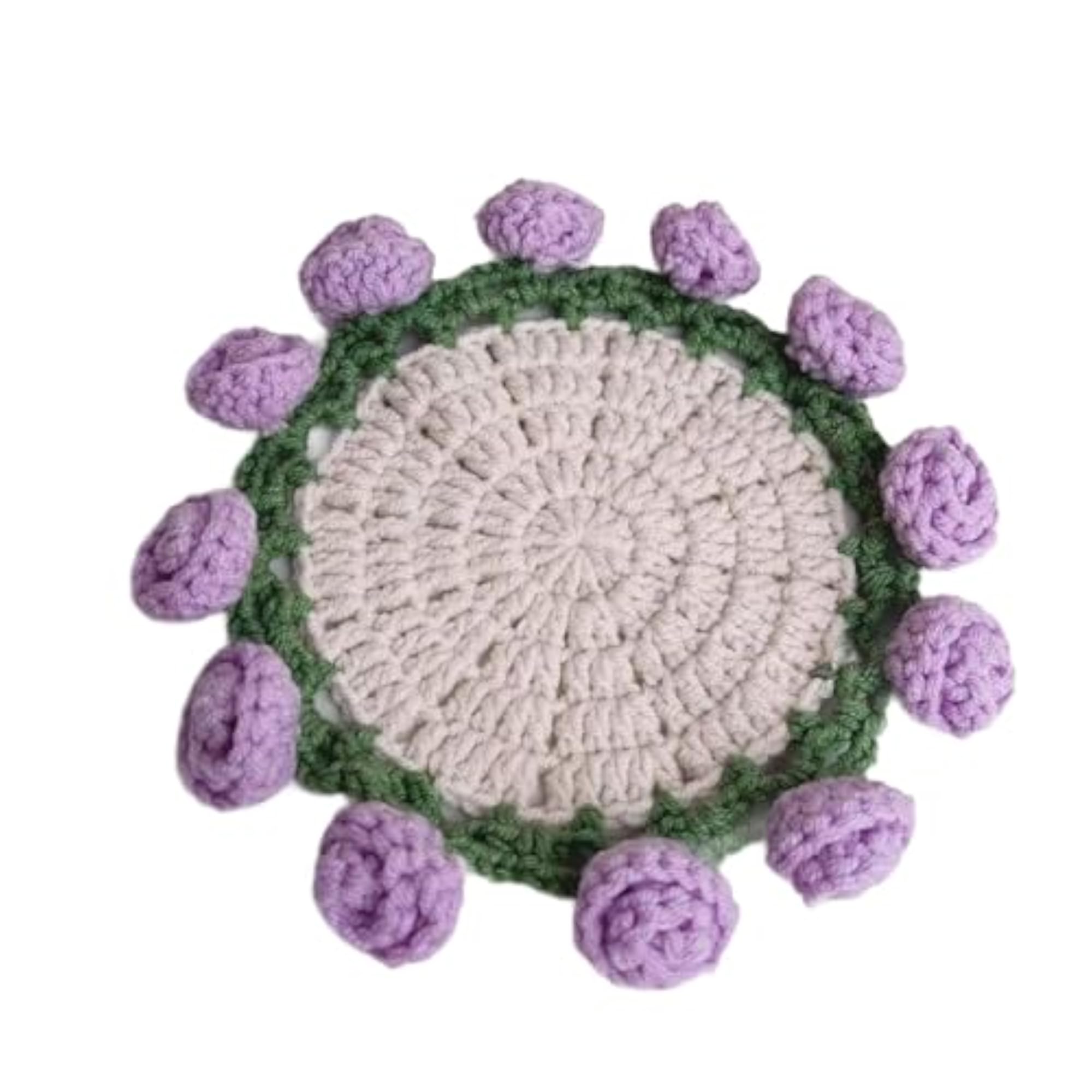 BNF® Crochet Flower Coaster Compact Drinking Mat